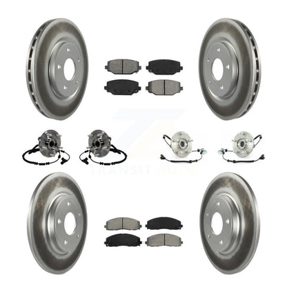 Kit de rotor et de plaquettes de frein revêtus de roulement de moyeu avant et arrière (10 pièces) pour Volkswagen Routa