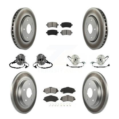 Kit de rotor et de plaquettes de frein revêtus de roulement de moyeu avant et arrière (10 pièces) pour Volkswagen Routa
