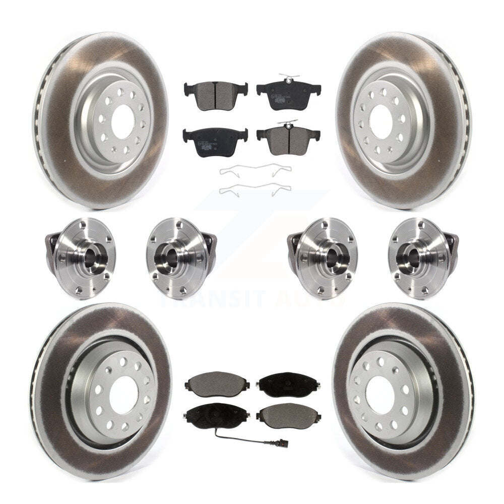 Kit de plaquettes de rotor de frein enduites de roulement de moyeu avant et arrière (10 pièces) pour Audi Q3 volkswagen