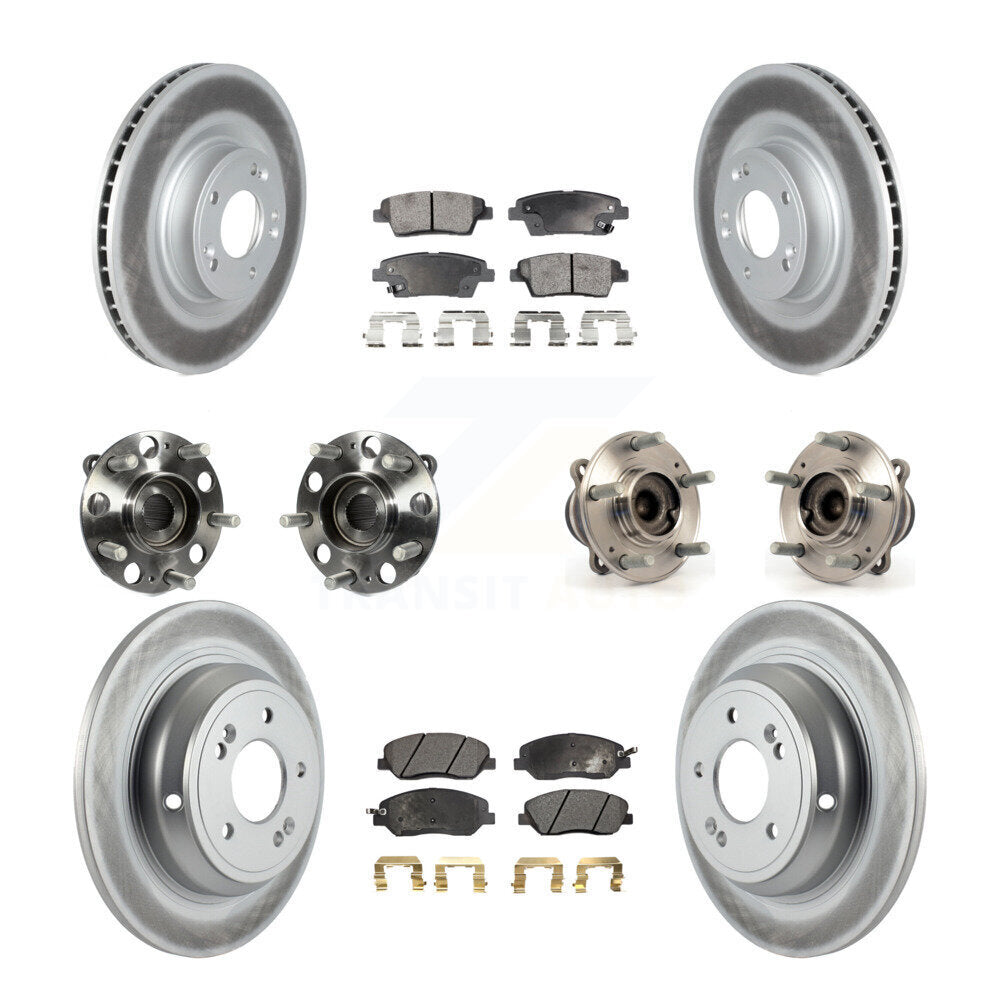 Kit de plaquettes de Rotor de frein, roulement de moyeu avant et arrière (10 pièces) pour Hyundai Genesis 3.8