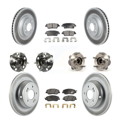 Kit de plaquettes de Rotor de frein, roulement de moyeu avant et arrière (10 pièces) pour Hyundai Genesis 3.8