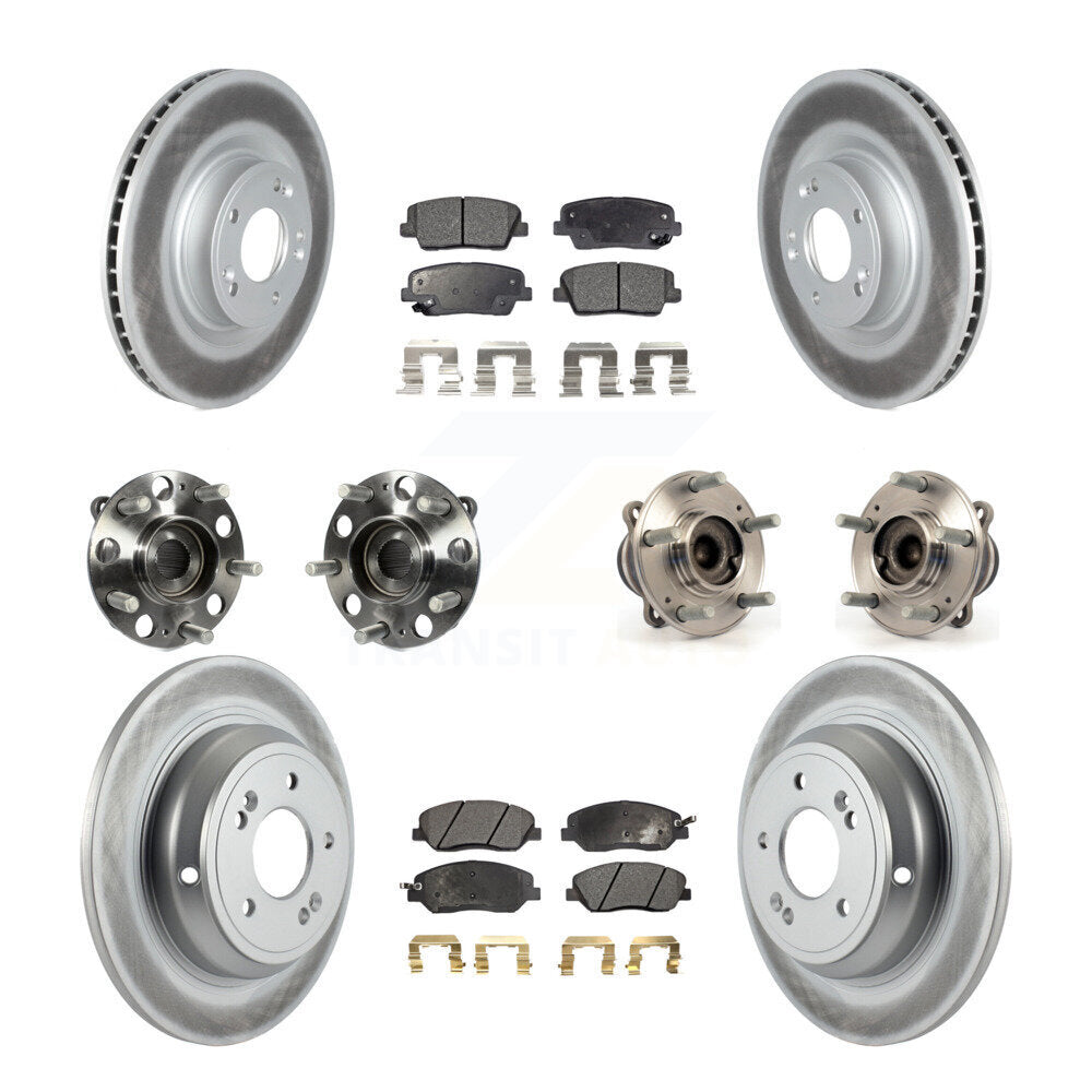 Kit de plaquettes de Rotor de frein, roulement de moyeu avant et arrière (10 pièces) pour Hyundai Genesis 3.8