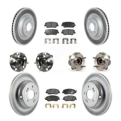Kit de plaquettes de Rotor de frein, roulement de moyeu avant et arrière (10 pièces) pour Hyundai Genesis 3.8