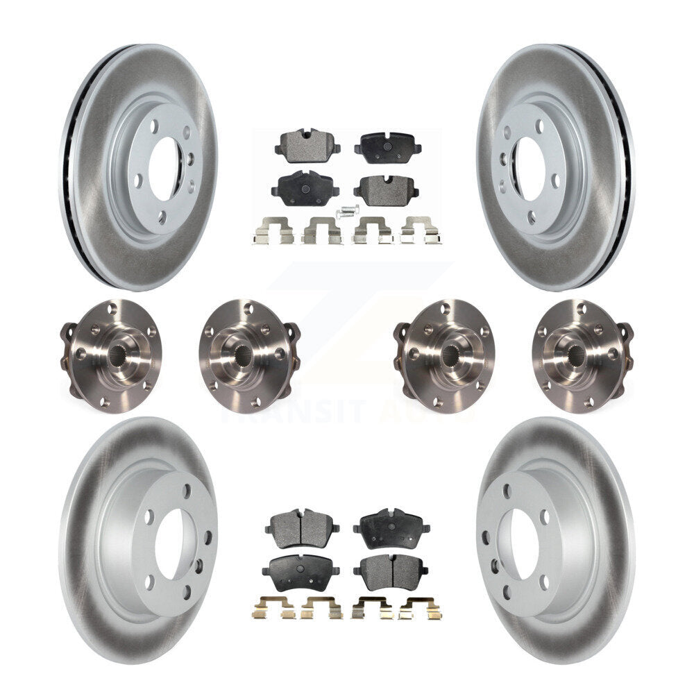 Kit de plaquettes de rotor de frein revêtues de roulement de moyeu avant et arrière (10 pièces) pour Mini Cooper Pacema