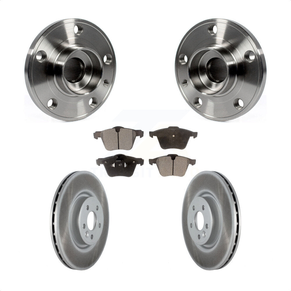 Kit de plaquettes de Rotor de frein à disque revêtu de roulement de moyeu avant, pour Volvo XC70 S60 V60 S80 V7