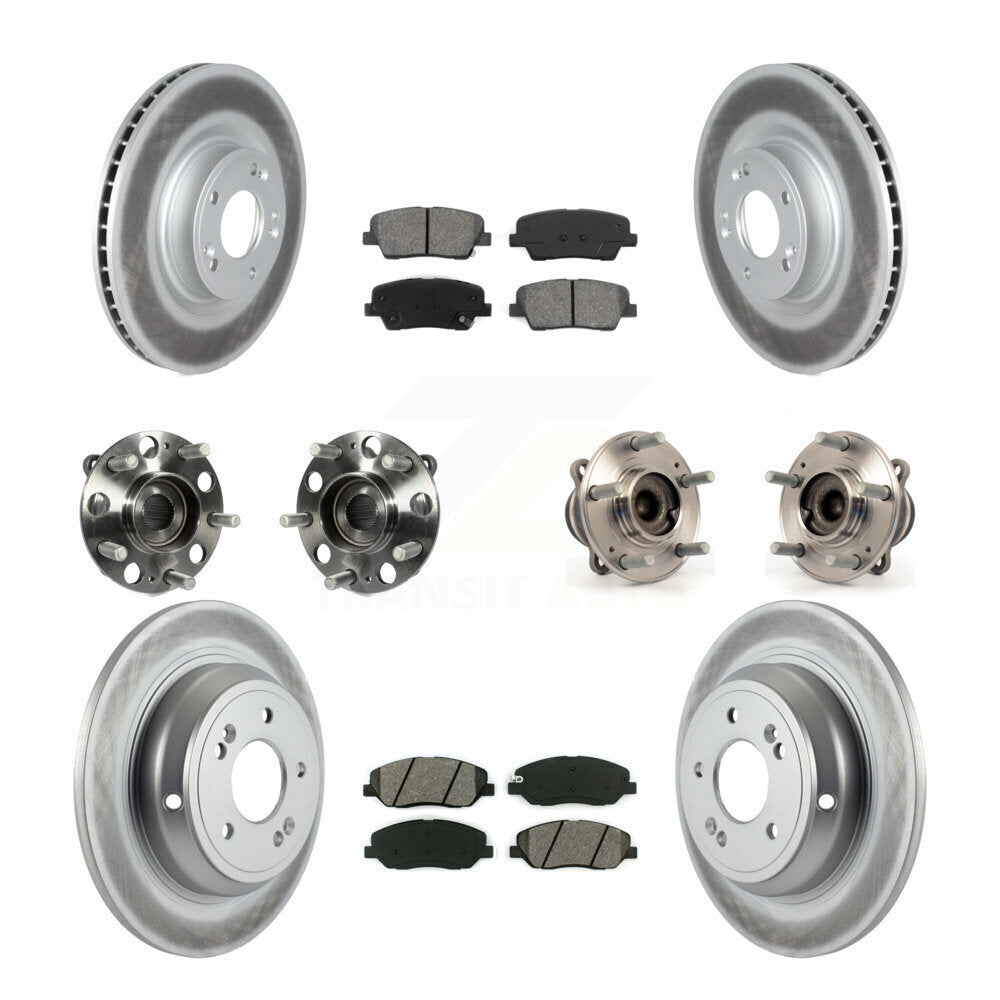 Kit de plaquettes de Rotor de frein, roulement de moyeu avant et arrière (10 pièces) pour Hyundai Genesis 3.8
