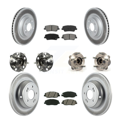 Kit de plaquettes de Rotor de frein, roulement de moyeu avant et arrière (10 pièces) pour Hyundai Genesis 3.8