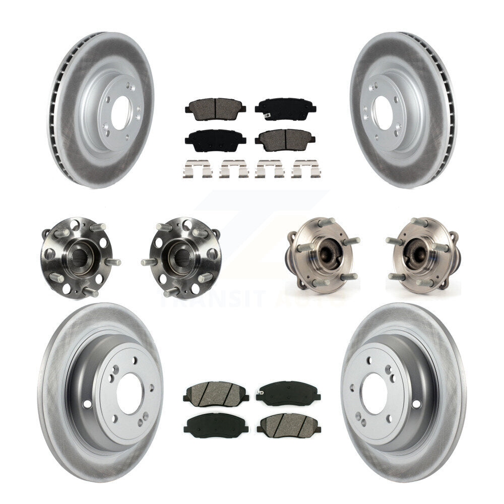 Kit de plaquettes de Rotor de frein, roulement de moyeu avant et arrière (10 pièces) pour Hyundai Genesis 3.8