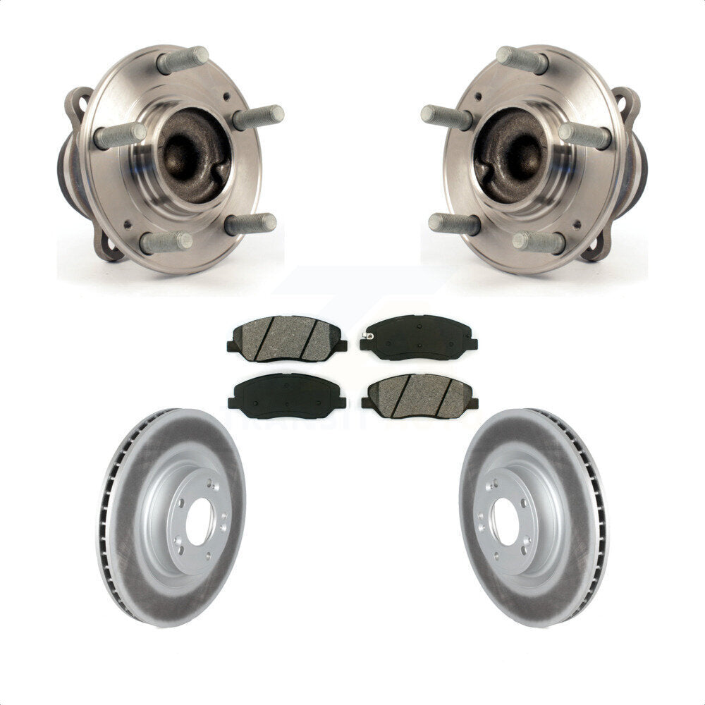 Kit de plaquettes de Rotor de frein revêtues de roulement de moyeu avant, pour Hyundai Genesis 2009 2011 3.8