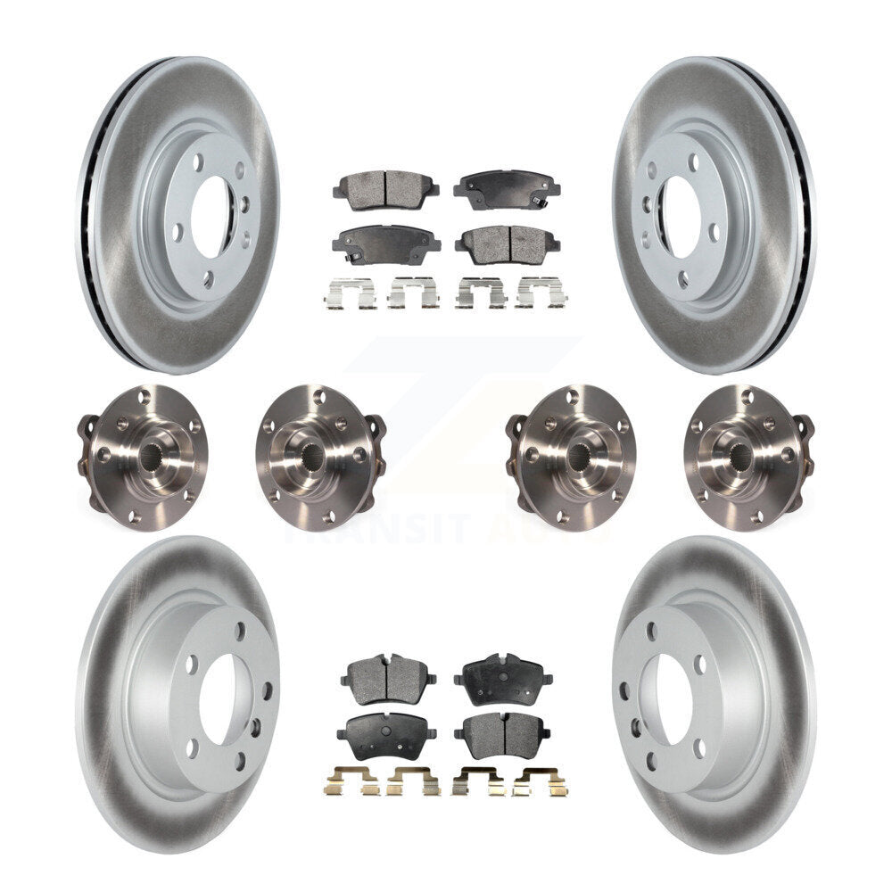 Kit de plaquettes de rotor de frein revêtues de roulement de moyeu avant et arrière (10 pièces) pour Mini Cooper Pacema