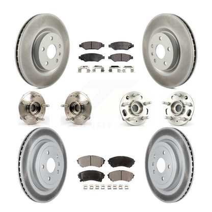 Kit de Rotor et de plaquettes de frein à disque revêtus de roulement de moyeu avant et arrière (10 pièces) pour Cadillac CT