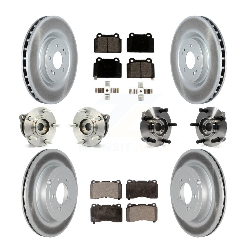Kit de rotor et de plaquettes de frein revêtus de roulement de moyeu avant et arrière (10 pièces) pour Mitsubishi Lance