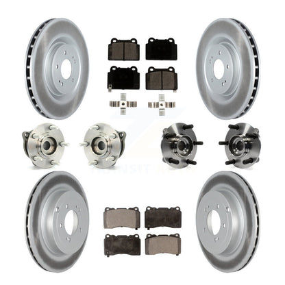 Kit de rotor et de plaquettes de frein revêtus de roulement de moyeu avant et arrière (10 pièces) pour Mitsubishi Lance