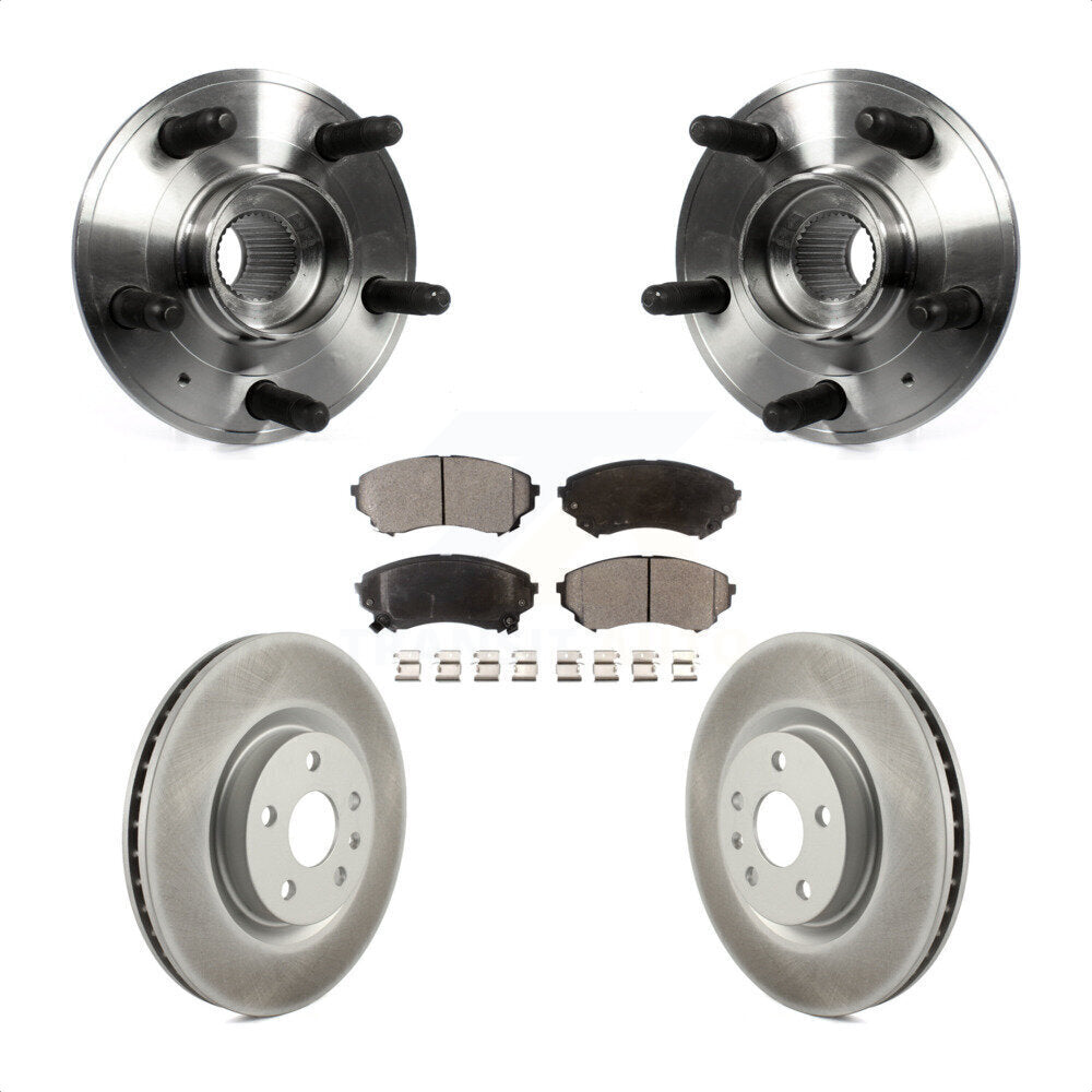 Kit de rotor et de plaquettes de frein revêtus de roulement de moyeu avant, pour Cadillac CTS 6.2 2012 – 2013