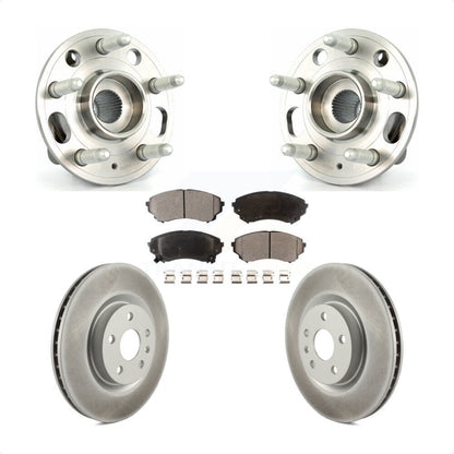Ensemble de roulement de moyeu avant, Rotor de frein à disque revêtu et Kit de plaquettes pour Cadillac CT