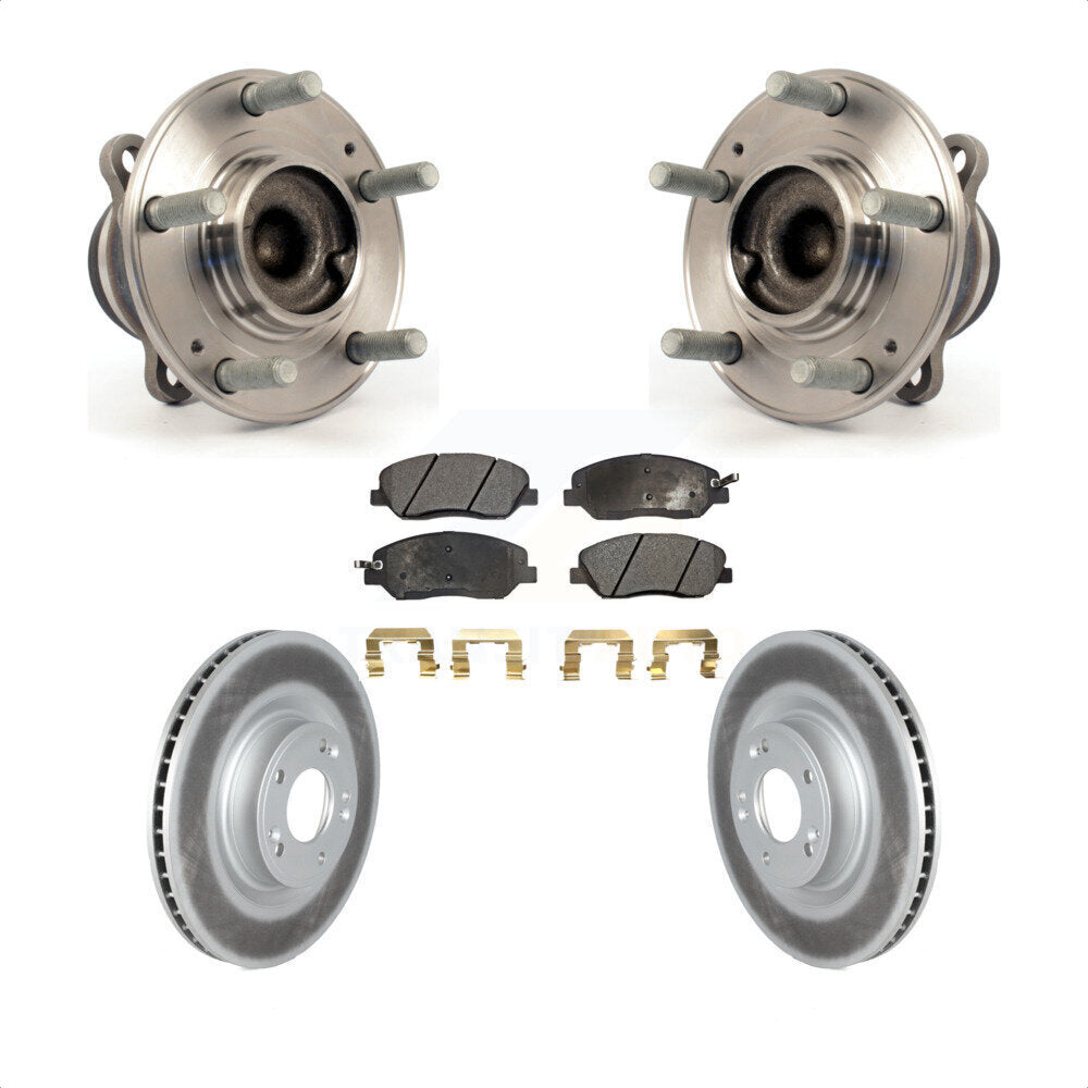 Kit de plaquettes de Rotor de frein revêtues de roulement de moyeu avant, pour Hyundai Genesis 2009 2011 3.8