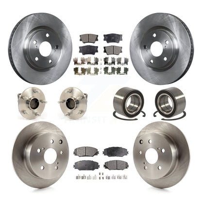 Kit de rotors et plaquettes de frein à disque, roulements de moyeu avant et arrière (10 pièces) pour Pontiac Vibe