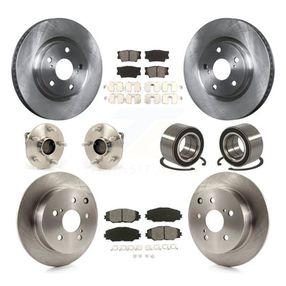 Kit de rotors et plaquettes de frein à disque, roulements de moyeu avant et arrière (10 pièces) pour Pontiac Vibe