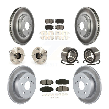 Kit de rotor et de plaquettes de frein à disque revêtus de roulement de moyeu avant et arrière (10 pièces) pour Pontiac Vib