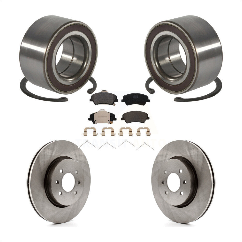Kit de rotors et plaquettes de frein à disque, roulement de roue avant, pour Kia Rio Hyundai Accent