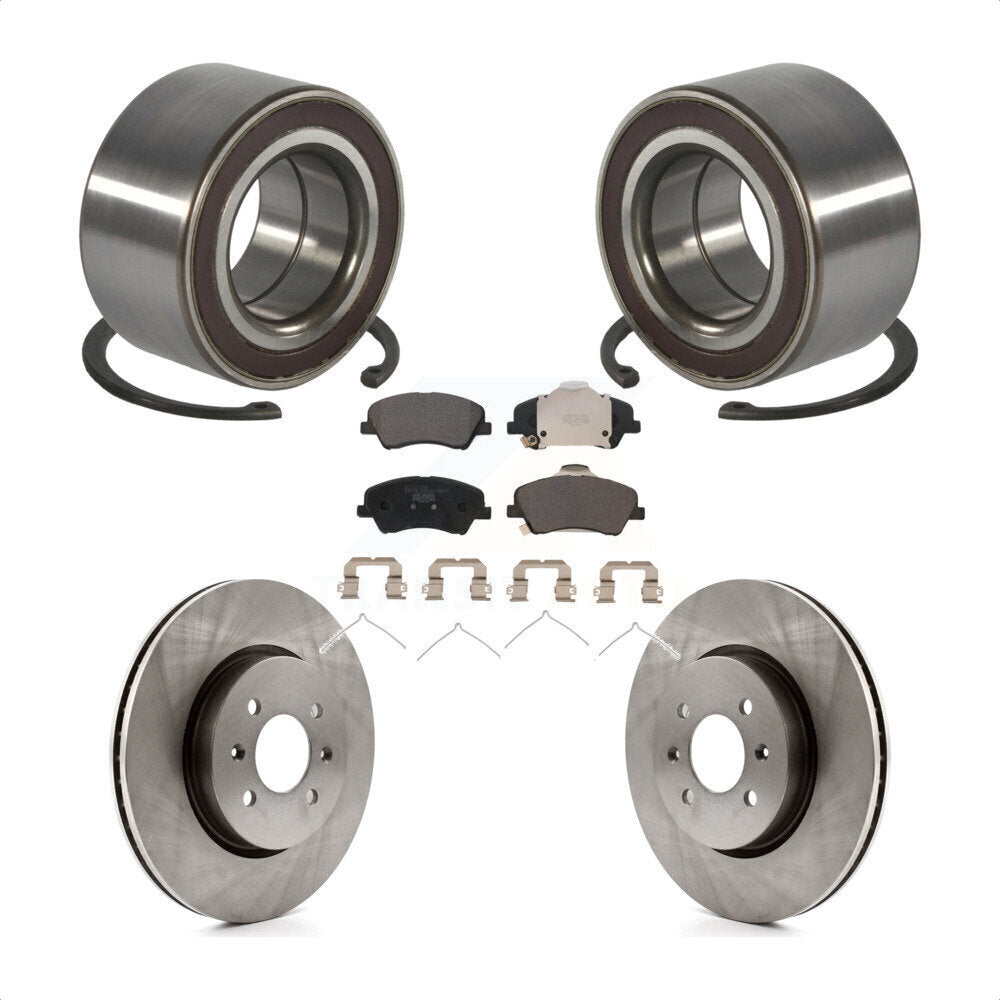 Kit de rotors et plaquettes de frein à disque, roulement de roue avant, pour Kia Rio Hyundai Accent