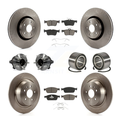 Kit de Rotor et de plaquettes de frein à disque, roulement de moyeu de roue avant et arrière (10 pièces) pour Lincoln MK