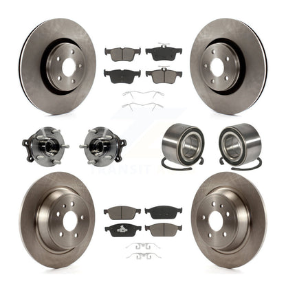 Kit de Rotor et de plaquettes de frein à disque, roulement de moyeu de roue avant et arrière (10 pièces) pour Lincoln MK