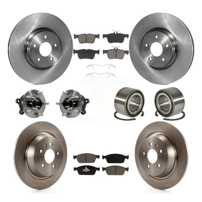 Kit de rotors et plaquettes de frein avec roulement de moyeu avant et arrière (10 pièces) pour Ford Escape Lincoln MK