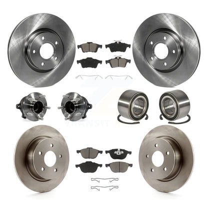 Kit de Rotor et de plaquettes de frein à disque, roulement de moyeu avant et arrière (10 pièces) pour Ford Escape c-ma