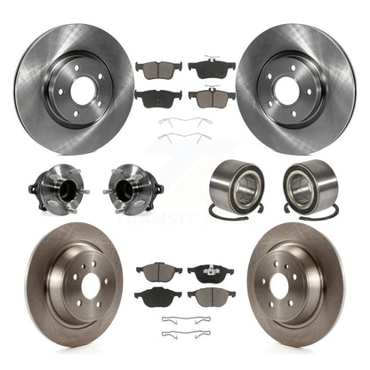 Kit de Rotor et de plaquettes de frein à disque, roulement de moyeu de roue avant et arrière (10 pièces) pour Ford Escap