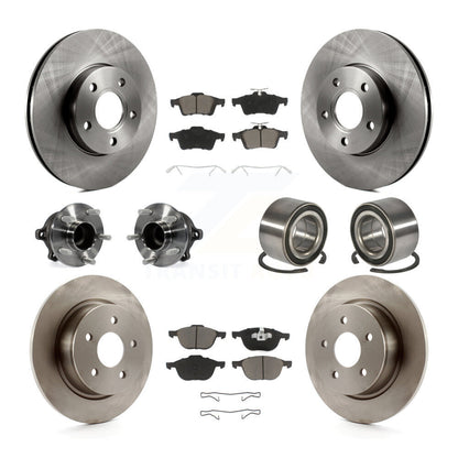 Kit de Rotor et plaquettes de frein à disque, roulement de moyeu de roue avant et arrière (10 pièces) pour Ford c-ma