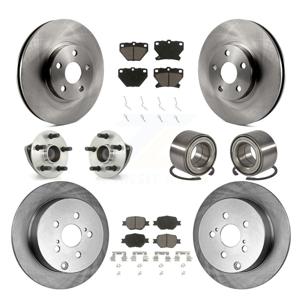 Kit de rotors et plaquettes de frein à disque, roulements de moyeu avant et arrière (10 pièces) pour Toyota Celica
