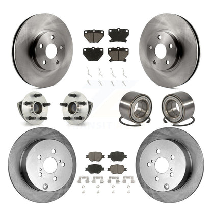 Kit de rotors et plaquettes de frein à disque, roulements de moyeu avant et arrière (10 pièces) pour Toyota Celica