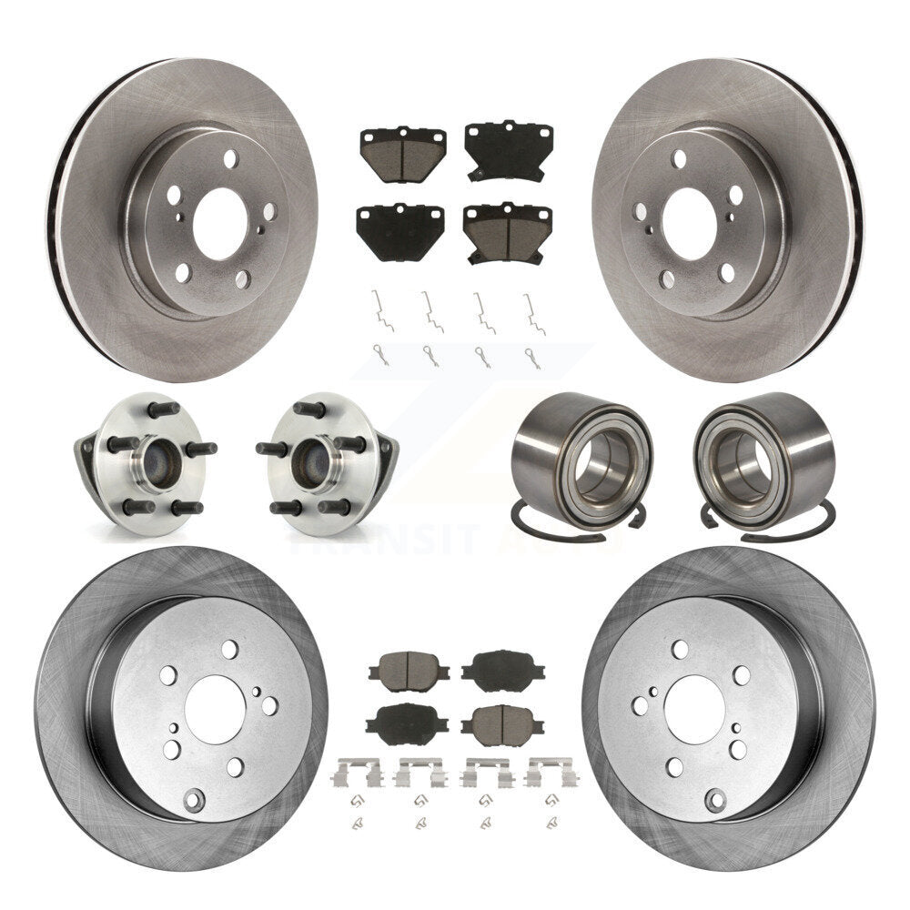 Kit de rotors et plaquettes de frein à disque, roulements de moyeu avant et arrière (10 pièces) pour Toyota Celica