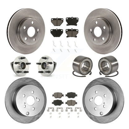 Kit de rotors et plaquettes de frein à disque, roulements de moyeu avant et arrière (10 pièces) pour Toyota Celica