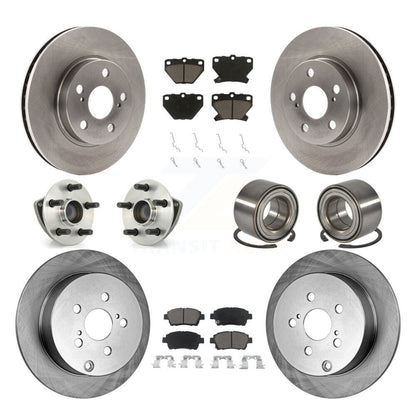 Kit de rotors et plaquettes de frein à disque, roulements de moyeu avant et arrière (10 pièces) pour Toyota Celica