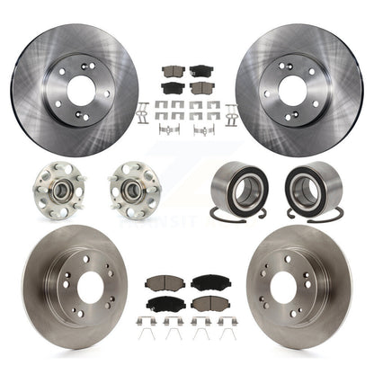 Kit de rotors et plaquettes de frein à disque, roulements de moyeu avant et arrière (10 pièces) pour Honda Accord