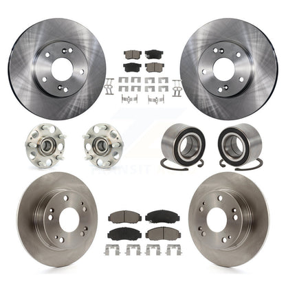 Kit de rotors et plaquettes de frein à disque, roulements de moyeu avant et arrière (10 pièces) pour Honda Accord