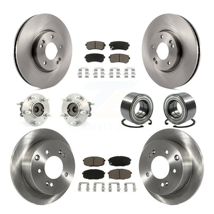 Kit de plaquettes de Rotor de frein à disque, roulement de moyeu avant et arrière (10 pièces) pour Kia Forte koup Forte