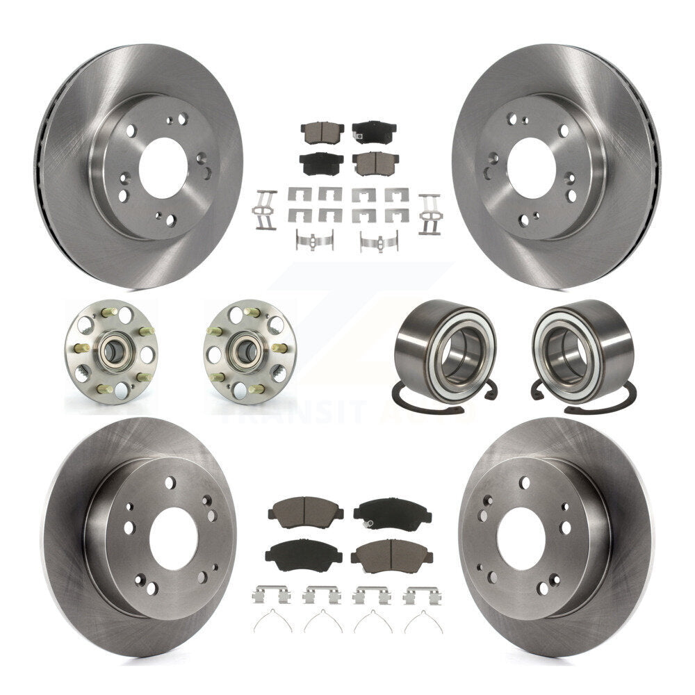 Kit de plaquettes de Rotor de frein à disque, roulement de moyeu avant et arrière (10 pièces) pour Honda Civic Si 2004
