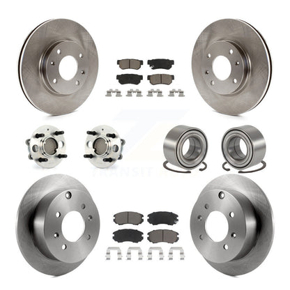 Kit de plaquettes de Rotor de frein, roulement de moyeu avant et arrière (10 pièces), pour Hyundai Sonata Kia Optim