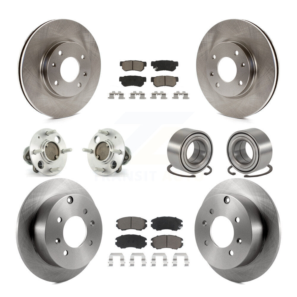 Kit de plaquettes de Rotor de frein, roulement de moyeu avant et arrière (10 pièces), pour Hyundai Sonata Kia Optim