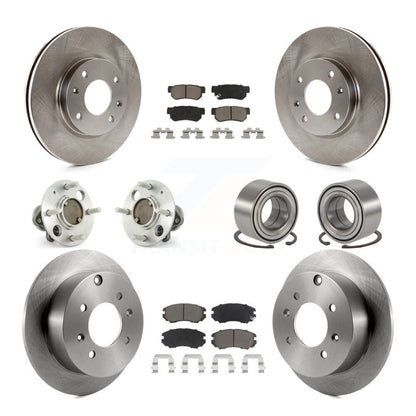 Kit de plaquettes de Rotor de frein, roulement de moyeu avant et arrière (10 pièces), pour Hyundai Sonata Kia Optim