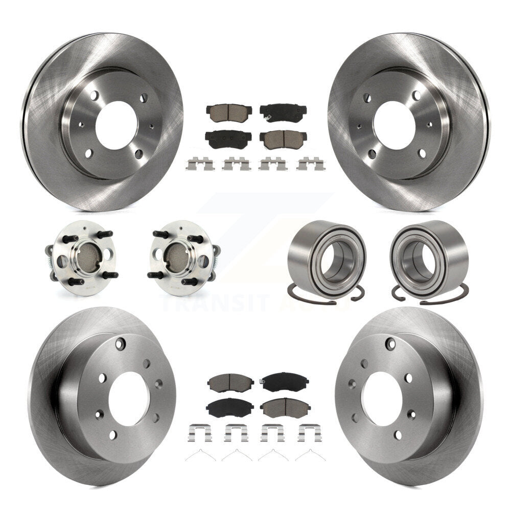 Kit de plaquettes de Rotor de frein, roulement de moyeu avant et arrière (10 pièces), pour Hyundai Sonata 4 roues AB