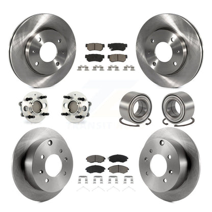 Kit de plaquettes de Rotor de frein, roulement de moyeu avant et arrière (10 pièces), pour Hyundai Sonata 4 roues AB