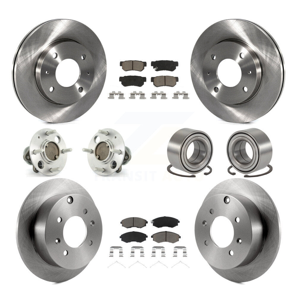 Kit de rotor et de plaquettes de frein, roulement de moyeu avant et arrière (10 pièces), pour Hyundai Sonata non AB