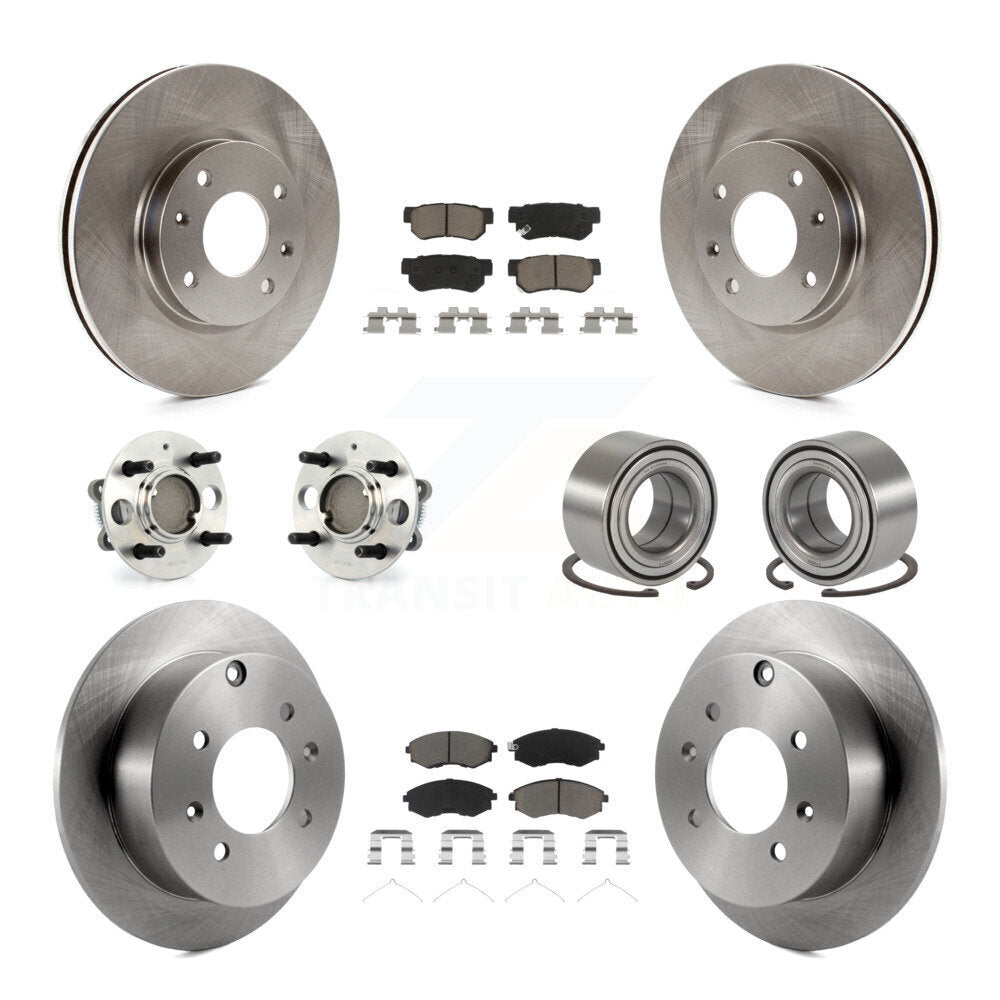 Kit de plaquettes de Rotor de frein, roulement de moyeu avant et arrière (10 pièces), pour Hyundai Sonata 4 roues AB