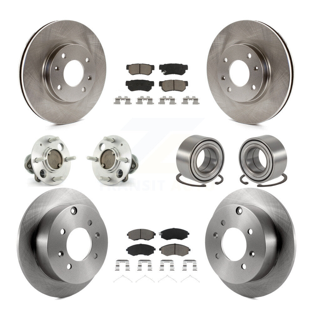 Kit de plaquettes de Rotor de frein, roulement de moyeu avant et arrière (10 pièces), pour Hyundai Sonata jusqu'à 09 03