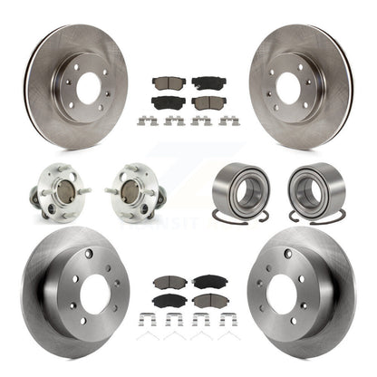 Kit de plaquettes de Rotor de frein, roulement de moyeu avant et arrière (10 pièces), pour Hyundai Sonata jusqu'à 09 03