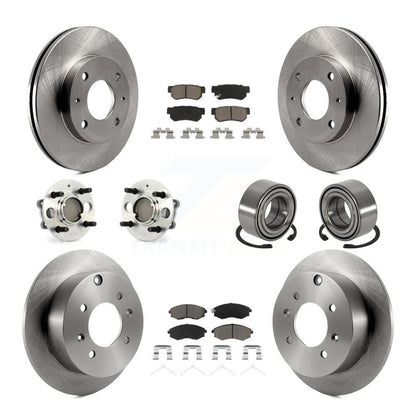 Kit de rotors et plaquettes de frein à disque, roulements de moyeu avant et arrière (10 pièces) pour Hyundai Sonat